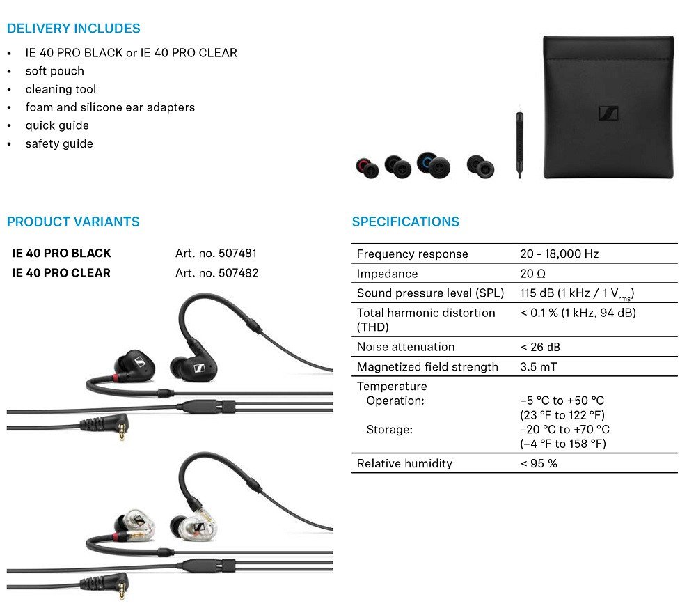 Đánh Giá Chi Tiết Tai nghe Sennheiser IE 40 Pro: Sự Lựa Chọn Hoàn Hảo
