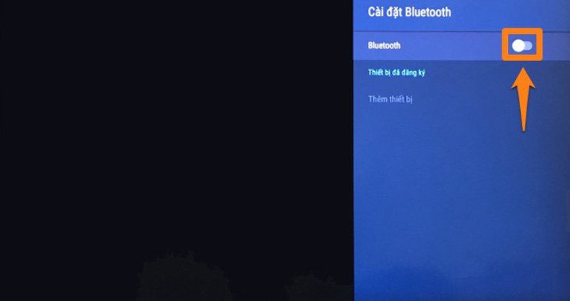 Bật tính năng Bluetooth trên tivi để kết nối loa