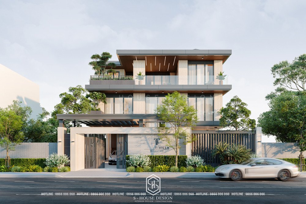 Biệt thự 3 tầng hiện đại tại khu VIP 1 VCN Nha Trang, phong cách này cũng được ưa chuộng trong thiết kế nhà tại Nghệ An