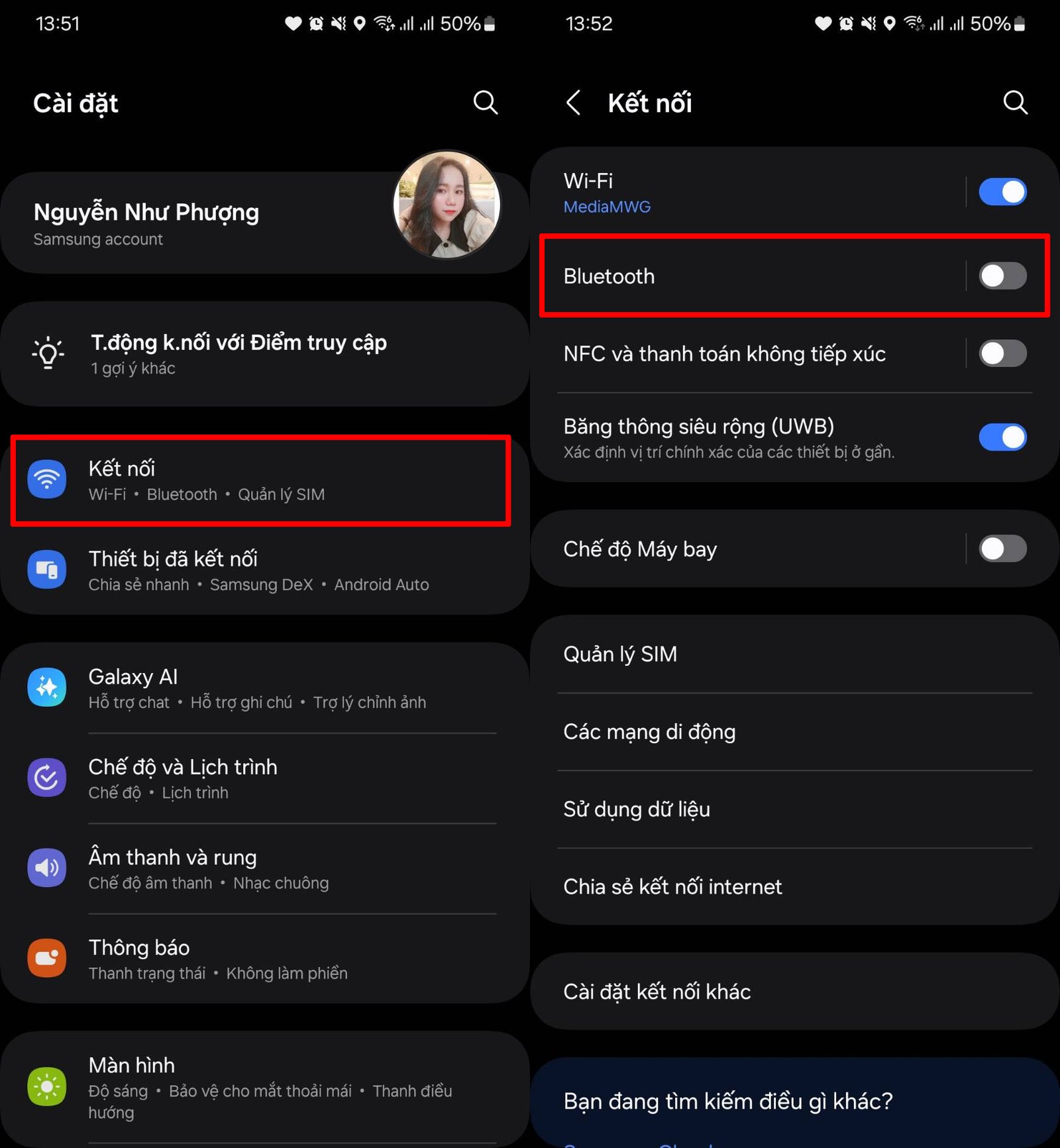 Cài đặt Bluetooth trên điện thoại OPPO Find X8 Pro