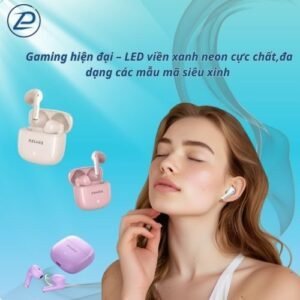 Cận cảnh tai nghe Lenovo Erazer XT92 PRO với đèn LED xanh neon và thiết kế cá tính