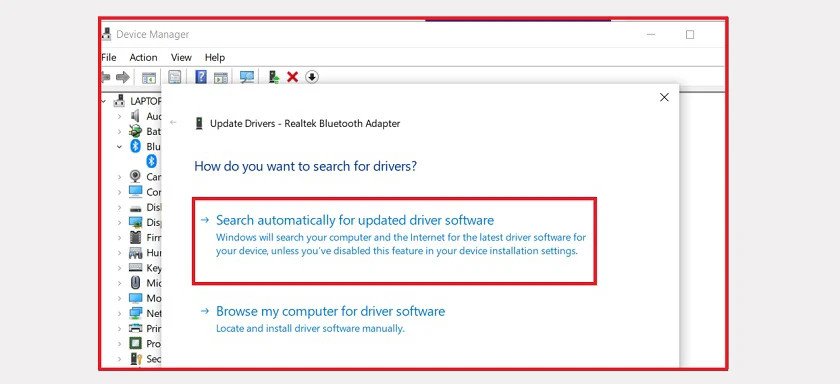 Cập nhật driver Bluetooth cho tai nghe không dây trên Windows 10