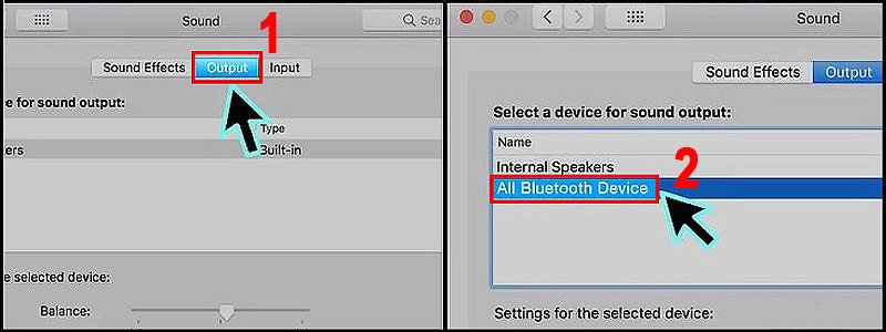 Chọn Multi-Output Device (ví dụ: Tai nghe Bluetooth kép) làm đầu ra âm thanh chính