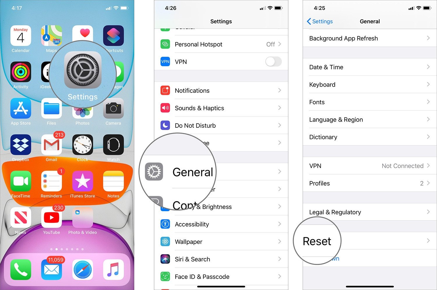 Đặt lại tất cả cài đặt iPhone để sửa lỗi tai nghe bị rè 1 bên