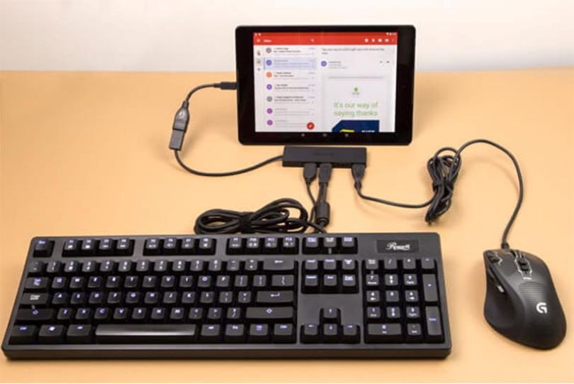 Điện thoại hiển thị trạng thái đã kết nối bàn phím Bluetooth thành công