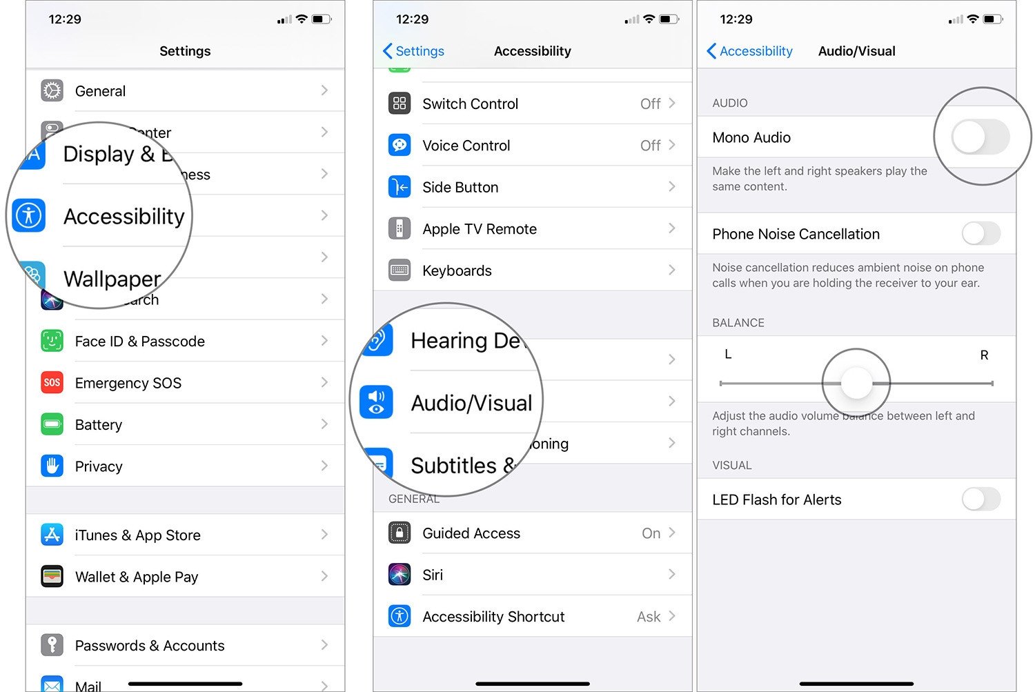 Điều chỉnh cài đặt âm thanh trợ năng trên iPhone khi tai nghe bị rè 1 bên