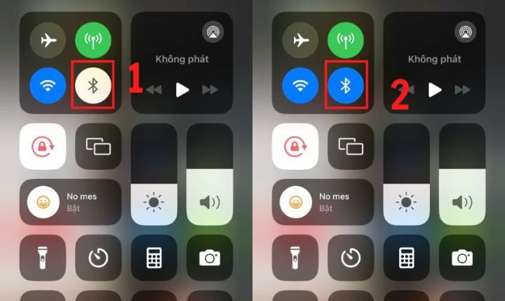 Giao diện bật Bluetooth trên điện thoại để bắt đầu kết nối loa mini.
