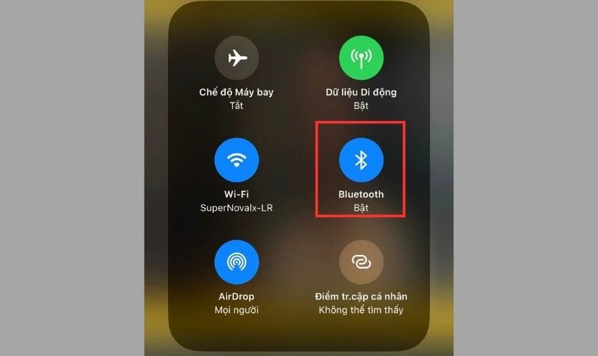Giao diện cài đặt Bluetooth trên điện thoại khi ghép nối tai nghe M10