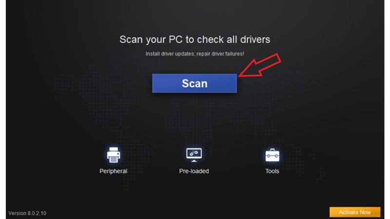 Giao diện phần mềm Driver Talent quét driver lỗi trên Windows 10