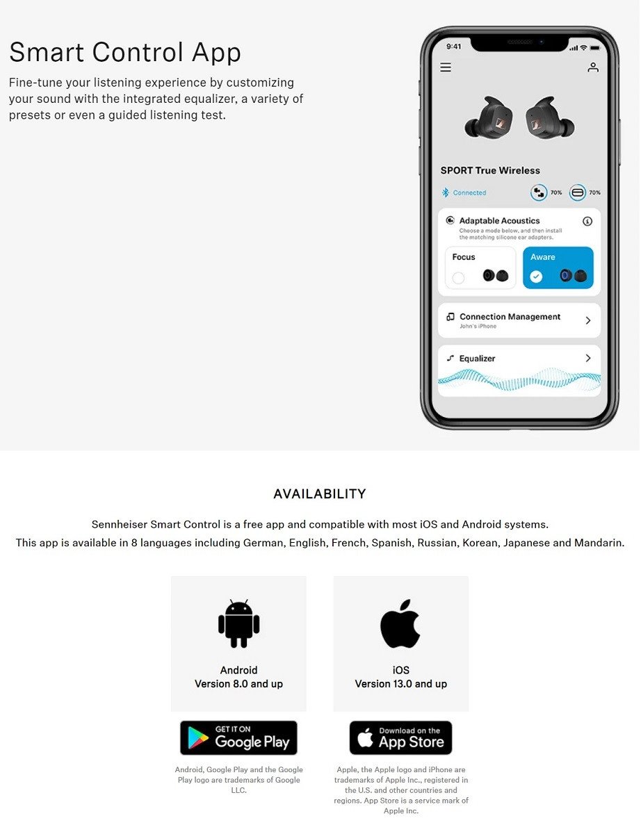 Giao diện ứng dụng Sennheiser Smart Control