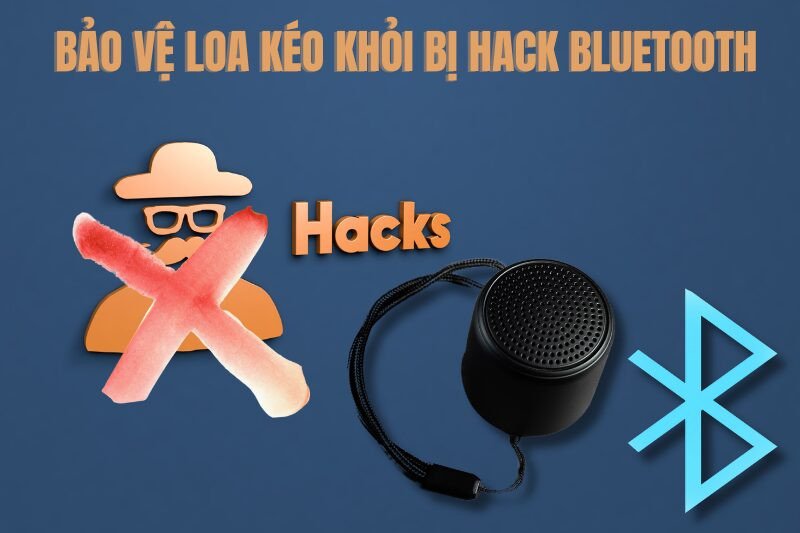 Khóa bảo mật hoặc lá chắn, minh họa các biện pháp để bảo vệ loa khỏi sự can thiệp của app phá sóng Bluetooth.