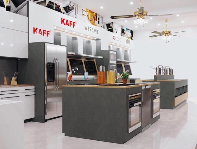 Không gian trưng bày bếp từ hiện đại tại một địa chỉ mua bếp từ uy tín ở Nghệ An