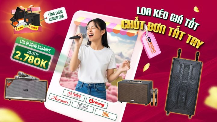 Loa bluetooth hát karaoke hiện đại