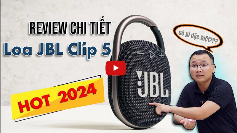 loa bluetooth mini JBL Clip 5 với thiết kế móc khóa và khả năng chống nước