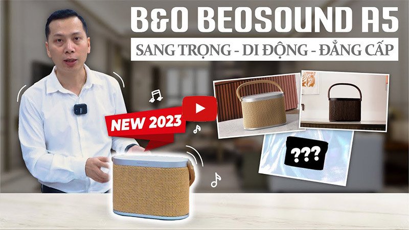 Loa B&amp;O Beosound A5 với thiết kế độc đáo, khả năng phát âm thanh 360 độ khi ghép nối.