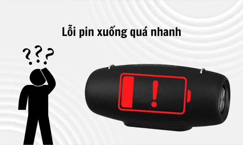 Loa mini Bluetooth đang được sạc để khắc phục lỗi pin yếu.