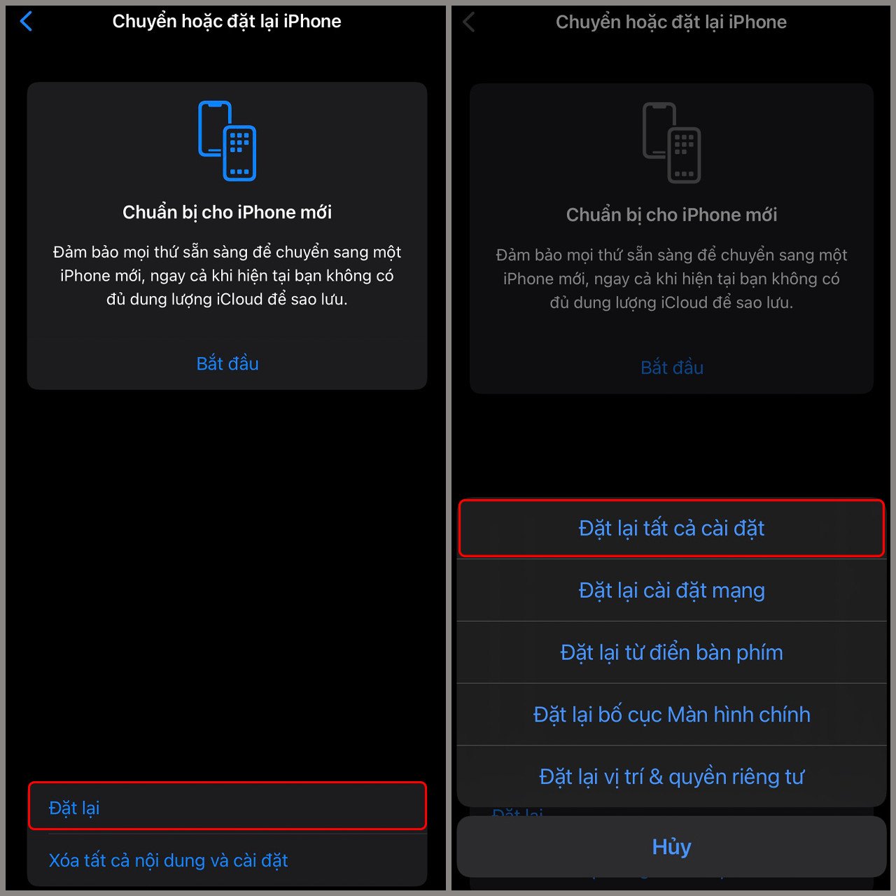 Màn hình cài đặt chung trên iPhone, nơi người dùng có thể thực hiện cập nhật hoặc đặt lại cài đặt để giải quyết vấn đề tắt chế độ tai nghe ở iPhone 6
