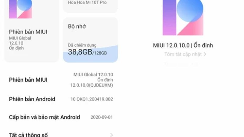 Màn hình cập nhật hệ thống của điện thoại, một bước quan trọng để đảm bảo kết nối bluetooth ổn định và có âm thanh