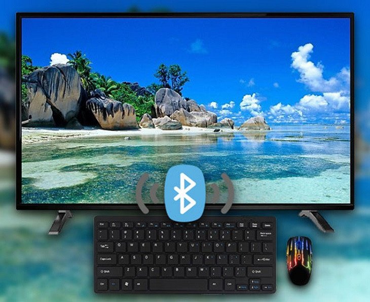 Màn hình tivi hiển thị thiết bị chuột Bluetooth để ghép nối