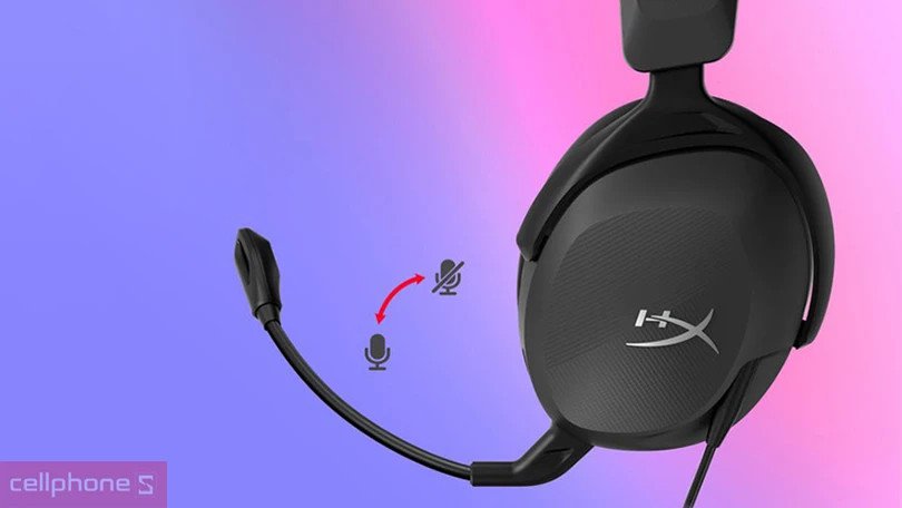 Micro tích hợp của tai nghe HyperX Cloud Stinger Core II với tính năng xoay để tắt tiếng tiện lợi.