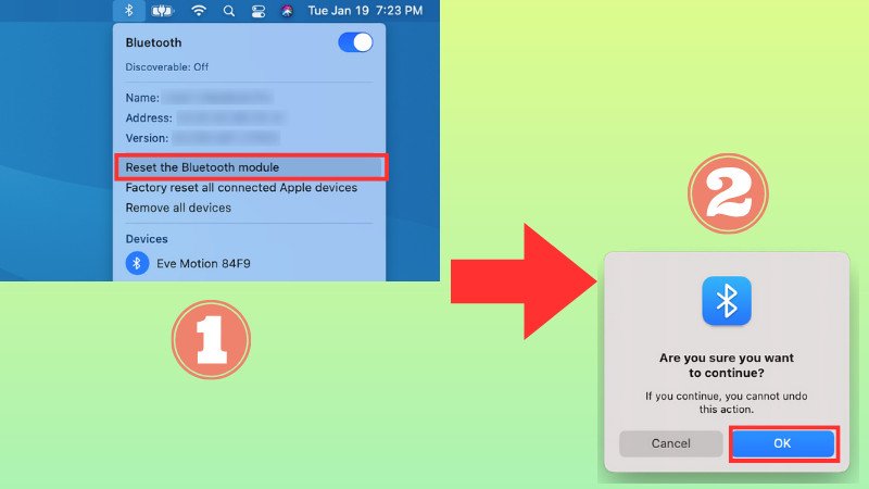Reset module Bluetooth để khắc phục lỗi không kết nối được chuột bluetooth với macbook