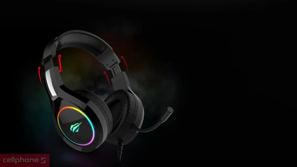 Tai nghe gaming Havit H2232D với đèn RGB và thiết kế mạnh mẽ