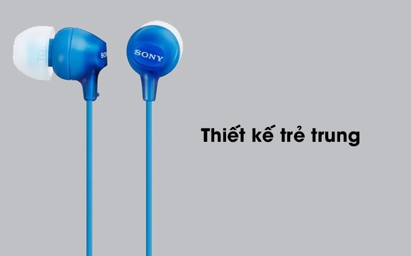 Tai nghe in ear có mic Sony MDR-EX15AP với thiết kế đẹp mắt và chất lượng âm thanh uy lực