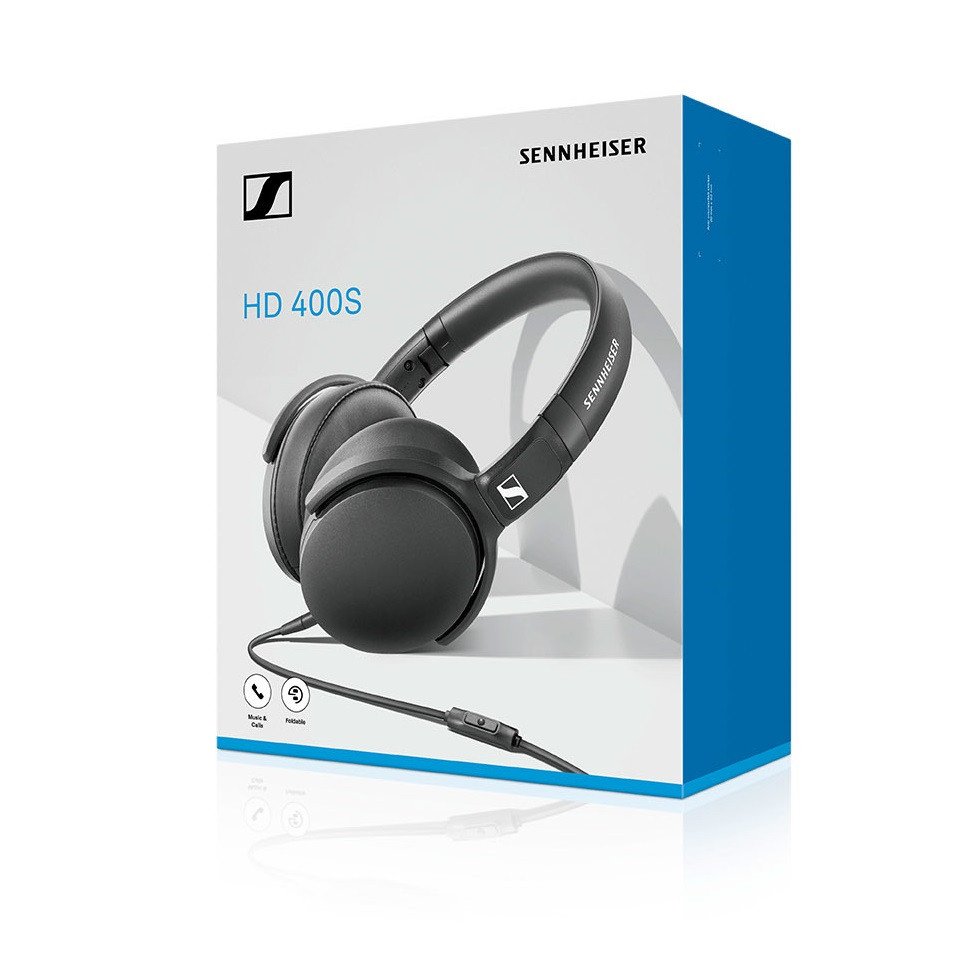 Tai nghe Sennheiser HD 400S fullsize, thiết kế ôm sát và êm ái, đảm bảo đeo không đau tai