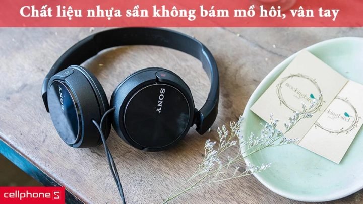 Tai nghe Sony MDR-ZX110AP với chất liệu nhựa sần chống bám mồ hôi