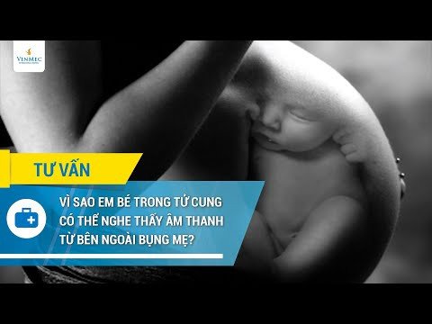 thai nhi nghe nhạc bằng tai nghe cho mẹ bầu