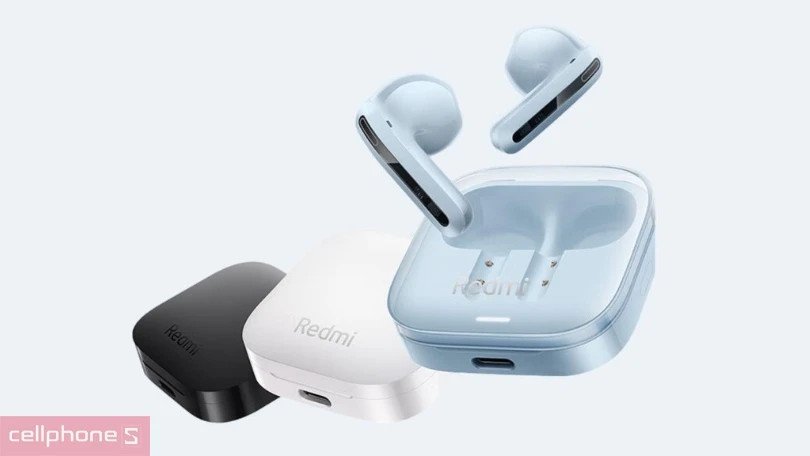 Thiết kế ergonomic của tai nghe Xiaomi Redmi Buds 6 Active