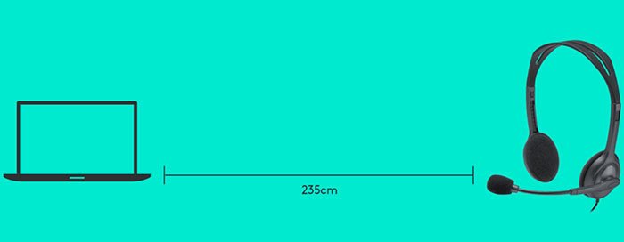 Thiết kế tổng thể của tai nghe Logitech H111 đa thiết bị