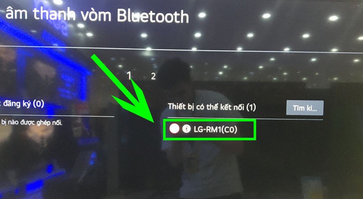 Tivi sẽ dò tìm loa Bluetooth, chọn tên loa bạn muốn kết nối là hoàn tất