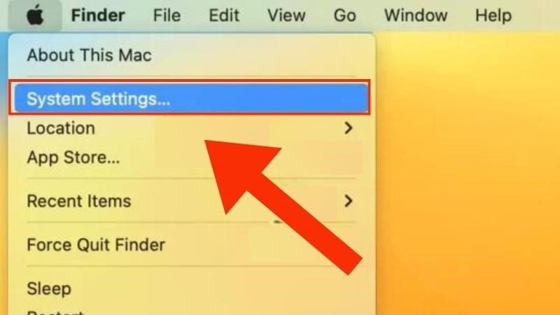 Truy cập System Settings trên MacBook để cài đặt và kết nối chuột bluetooth với macbook
