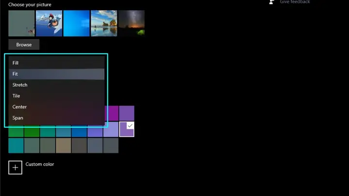 Sử Dụng Background Settings (windows) Sử Dụng Background Settings (windows)