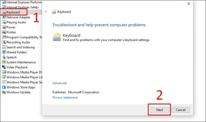 Sử Dụng Troubleshooting Để Bật Đèn Bàn Phím