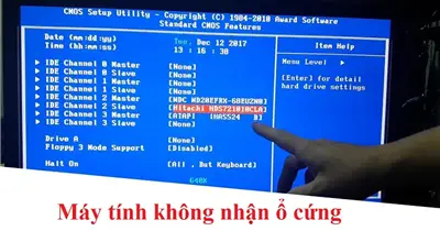 Khắc Phục Lỗi Máy Tính Không Nhận Ổ Cứng Đơn Giản Nhanh Chóng