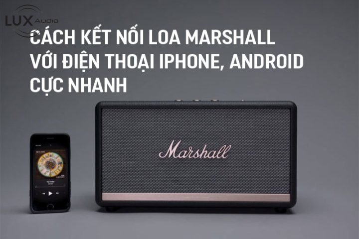 Bảng điều khiển và nút kích hoạt Bluetooth trên loa Marshall