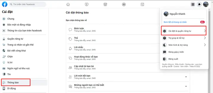 Cách Chỉnh Thông Báo Messenger Bằng Trình Duyệt Web