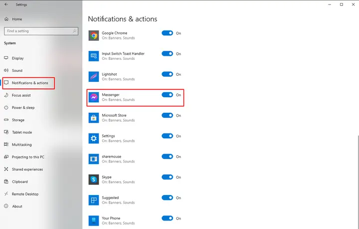 Cách Bật, Tắt Thông Báo Messenger Trong Setting Pc