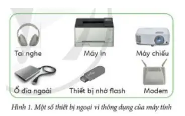 Một Số Thiết Bị Ngoại Vi Phổ Biến Được Chỉ Ra Ở Hình 1. Theo Em, Mỗi Thiết Bị Này Bổ Sung Cho Máy Tính Chức Năng Gì? Hãy Chia Sẻ Cho Các Bạn Cùng Biết. (ảnh 1)