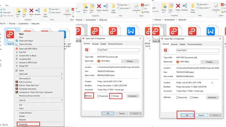 Cách Ẩn File Trên Máy Tính Win 10, 11 Đơn Giản Nhất