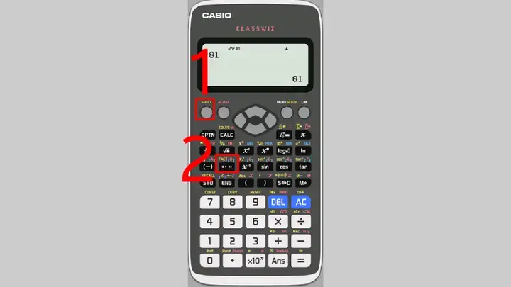 Các Loại Máy Tính Phổ Biến Và Phím Bấm Số Mũ Tương Ứng