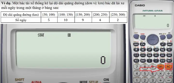 Bước 1: Chuyển Đổi Và Nhập Dữ Liệu Vào Chế Độ Thống Kê (stat)