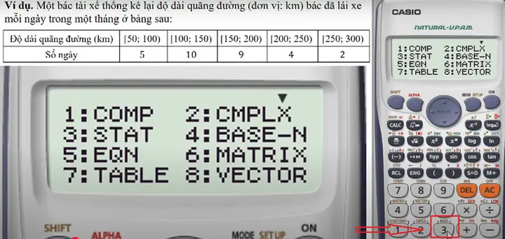 Bước 1: Chuyển Đổi Và Nhập Dữ Liệu Vào Chế Độ Thống Kê (stat)