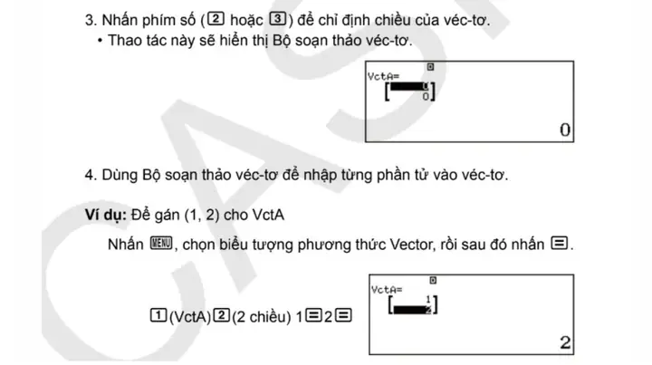 Sử Dụng Casio Fx - 580vn X: Cách Tính Độ Dài, Tích Vô Hướng, Tích Có Hướng Vectơ