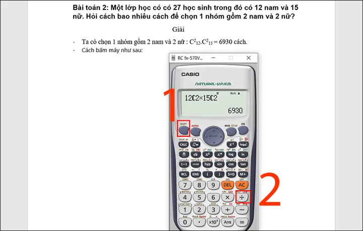 Áp Dụng Cách Bấm Máy Tính Hoán Vị Chỉnh Hợp Tổ Hợp Giải Các Bài Tập Xác Suất Áp Dụng Cách Bấm Máy Tính Hoán Vị Chỉnh Hợp Tổ Hợp Giải Các Bài Tập Xác Suất