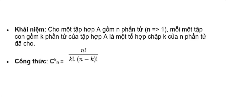 - Tính Tổ Hợp