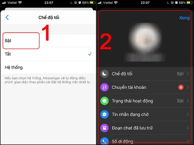 Cách Bật Chế Độ Dark Mode Messenger Trên Iphone