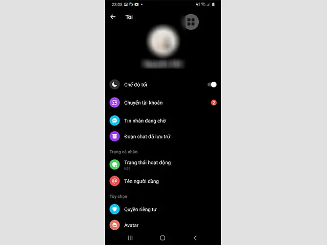 Cách Bật Chế Độ Dark Mode Messenger Trên Android